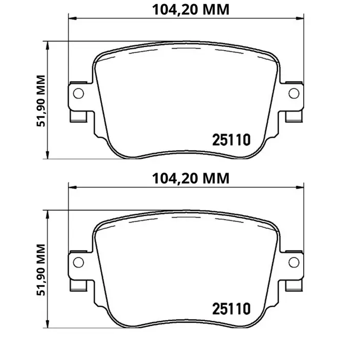 JG PASTILHA TRAS AUDI/VW A1/Q3/POLO 1.0 12V TSI/1.4 16V TFSI/TSI/1.8/2.0 16V TFSI 2011 A 2