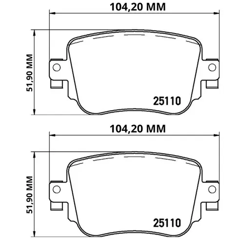 JG PASTILHA TRAS AUDI/VW A1/Q3/POLO 1.0 12V TSI/1.4 16V TFSI/TSI/1.8/2.0 16V TFSI 2011 A 2