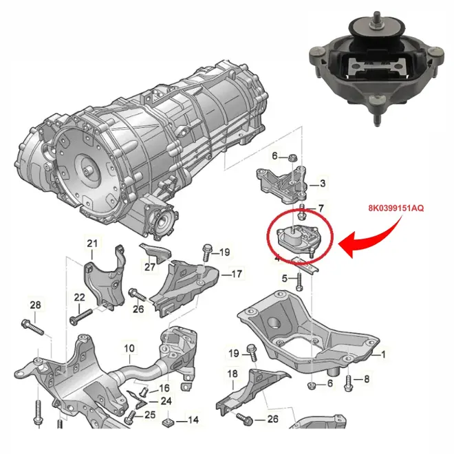 COXIM CAMBIO TRASEIRO AUDI A4/A5 2.0 16V TFSI 2008 A 2017  8K0399151AQ/SKU1483