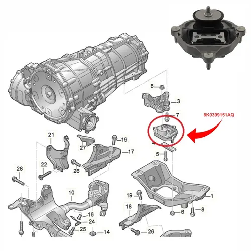 COXIM CAMBIO TRASEIRO AUDI A4/A5 2.0 16V TFSI 2008 A 2017  8K0399151AQ/SKU1483