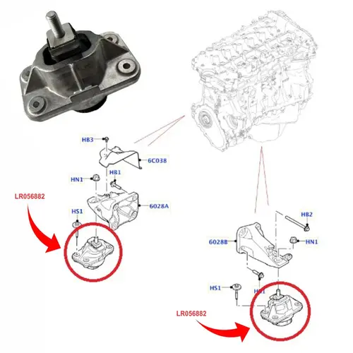 COXIM MOTOR LAND ROVER DISCOVERY 5/RANGER ROVER 3.0 24V V6 GASOLINA 2013 A 2019 LR056882/S