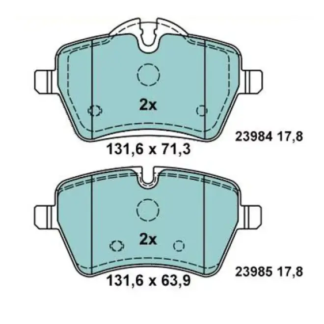JG PASTILHA FREIO DIAN MINI COOPER 1.6 16V 2010 A 2016 34116770251/SKU1645