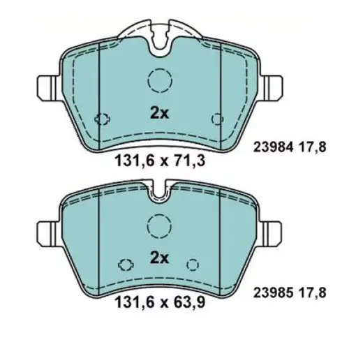 JG PASTILHA FREIO DIAN MINI COOPER 1.6 16V 2010 A 2016 34116770251/SKU1645