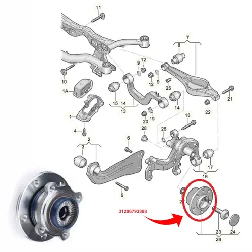 CUBO RODA DIANTEIRA BMW M235I 320IX 328IX 435I 428I 2.0 16V 3.0 24V N20 N55 2012 A 2018