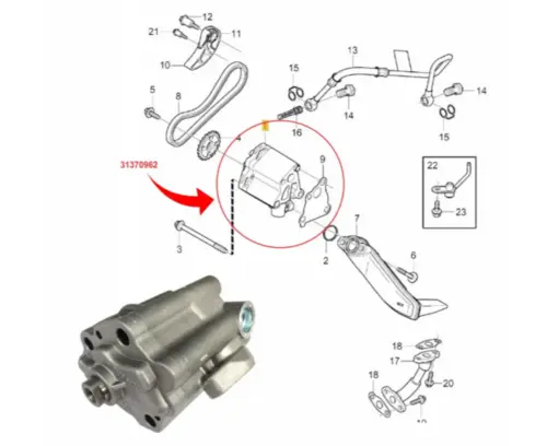 BOMBA DE ÓLEO MOTOR VOLVO XC60 S60 V60 V40 2.0 16V T5 2011 A 2016