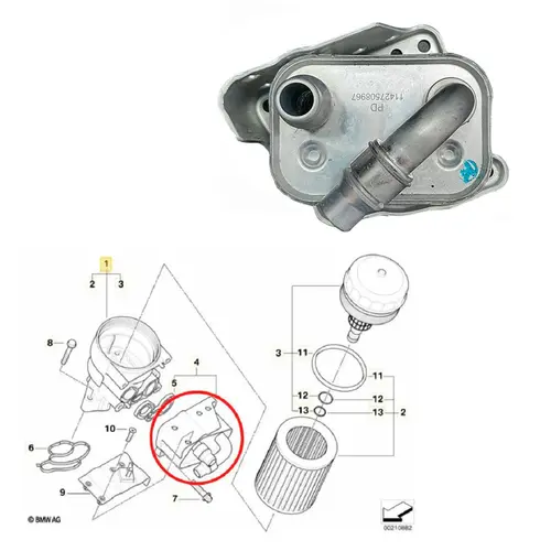 TROCADOR DE CALOR DO ÓLEO DO MOTOR BMW 118I 120I 318I 320I X1 Z4 2.0 16V N46 2004 A 2015