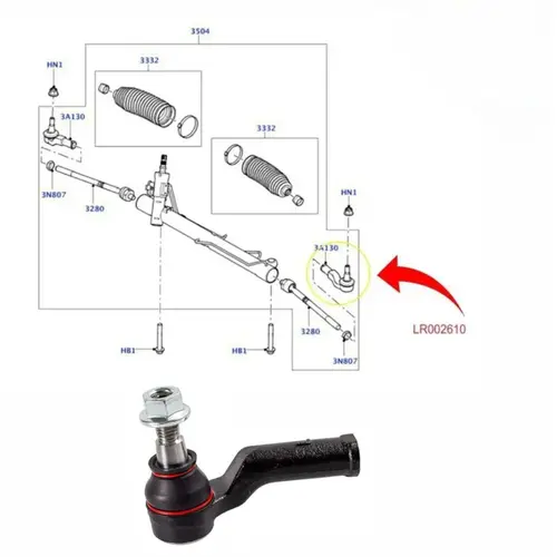 TERMINAL DIRECAO LE LAND ROVER/VOLVO 3.0/3.2 6CC 24V/2.2 16V 2006 A 2014 LR002610/SKU2568