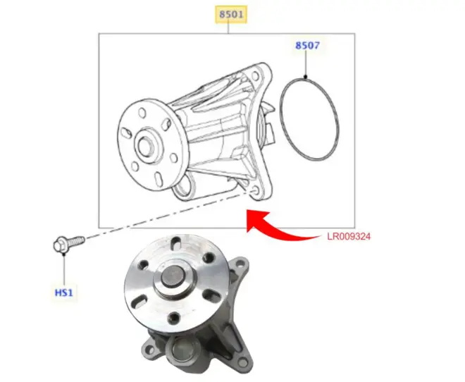 BOMBA ÁGUA MOTOR LAND ROVER DISCOVERY 3 4 RANGE ROVER SPORT 2.7 24V TDV6 2005 A 2011