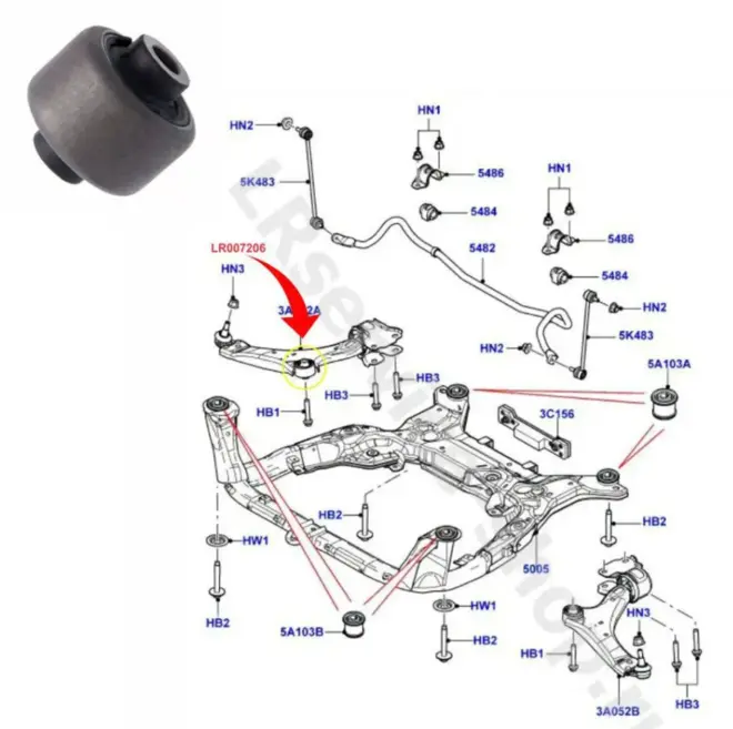 BUCHA BANDEJA DIANTEIRA PEQUENA LAND ROVER FREELANDER EVOQUE DISCOVERY SPORT VOLVO S60 S80 V60 V70 XC60 XC70 2.0 2.2 3.0 3.2 2007 A 2016