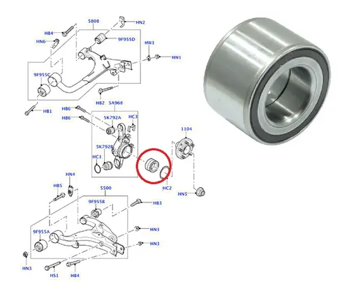 ROL RODA TRAS LAND ROVER DISCOVERY/RANGER ROVER 2.7/3.0/3.6/4.0/4.2/4.4/5.0 04 A 21 RFM500