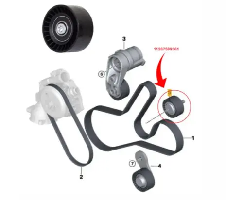 ROLAMENTO POLIA GUIA CORREIA BMW M135I M235I 435I 535I 640I X3 X4 X5 X6 3.0 24V N55 2009 A 2018