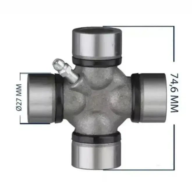 CRUZETA DO CARDÃ DIANTEIRO OU TRASEIRO 27X74,60 LAND ROVER DEFENDER  90 110 130 DISCOVERY 1 2  2.5 8V TD1 4.0I V8  RANGE ROVER P38A  4.3 4.6 V8 1994 A 2006