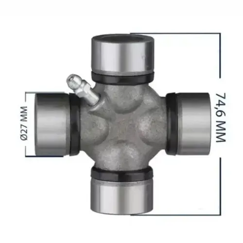 CRUZETA DO CARDÃ DIANTEIRO OU TRASEIRO 27X74,60 LAND ROVER DEFENDER  90 110 130 DISCOVERY 1 2  2.5 8V TD1 4.0I V8  RANGE ROVER P38A  4.3 4.6 V8 1994 A 2006