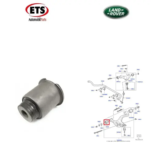 BUCHA BANDEJA DIANTEIRA INF PEQUENA LAND ROVER DISCOVERY 3/DISCOVERY 4/RR SPORT 2.7/3.0 20