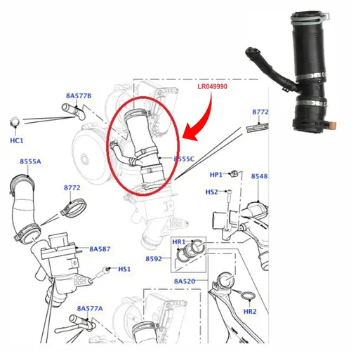 MANG VALVULA TERMOSTATICA LAND ROVER DISCOVERY 4/RANGER ROVER 3.0 24V TDV6/5.0 32V V8 2010
