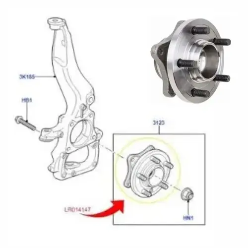CUBO RODA DIAN LAND ROVER DISCOVERY 3/4 RANGER ROVER 05/16