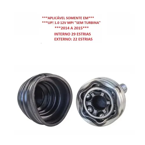 HOMOCINETICA VW UP! 1.0 12V MPI 2014 A 2021 22X29D 1SB498099/SKU1219