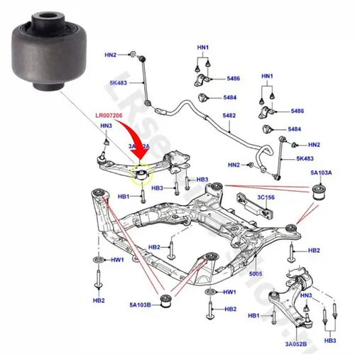 BUCHA PEQUENA DA BANDEJA DIANTEIRA LAND ROVER FREELANDER 2 VOLVO S60 S80 V60 XC60 XC70 2007 A 2016