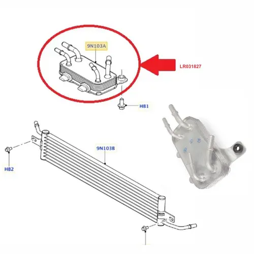 RADIADOR COMBUSTIVEL LAND ROVER  2.4 16V TDI/2.7/3.0 24V TDV6/ 3.6 32V TDV8 2005 A 2016 LR