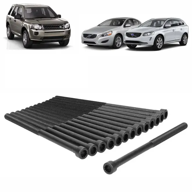 JOGO PARAFUSO DO CABEÇOTE LAND ROVER FREELANDER 2 VOLVO S60 S80 V60 XC60 XC70 XC90 3.0 24V T6 3.2 24V I6 2007 A 2017