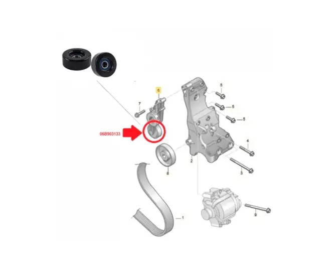 ROLAMENTO POLIA ESTICADOR CORREIA ALTERNADOR AUDI A4 1.8 2.0 16V 2001 A 2009