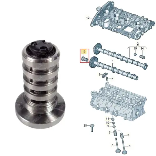 VALVULA SOLENOIDE PRESSAO OLEO COMANDO AUDI/VW 2.0 16V 2007 A 2015 06H109257A/SKU1021