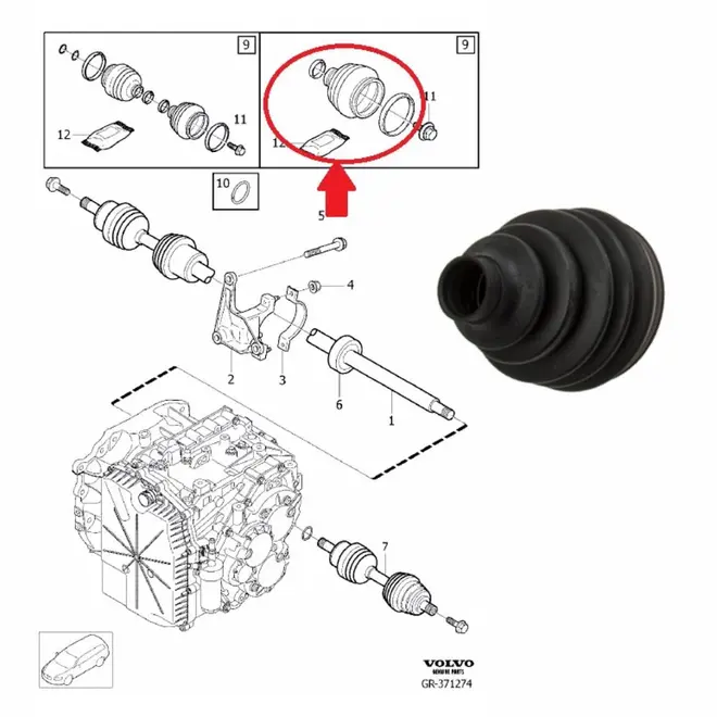 COIFA DIAN HOMOCINETICA L/RODA AND ROVER 2.0 16V/3.2 24V / VOLVO S60/S80/V60/V70/XC60XC70