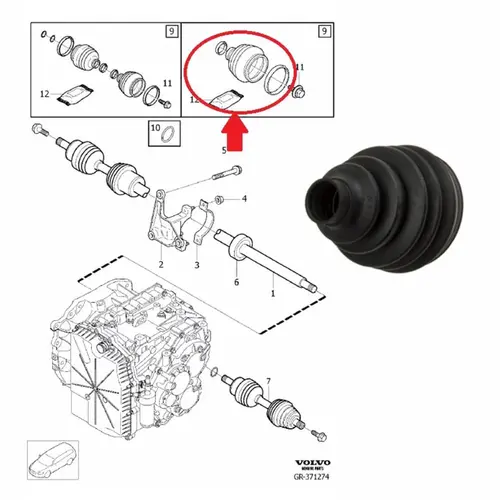 COIFA DIAN HOMOCINETICA L/RODA AND ROVER 2.0 16V/3.2 24V / VOLVO S60/S80/V60/V70/XC60XC70