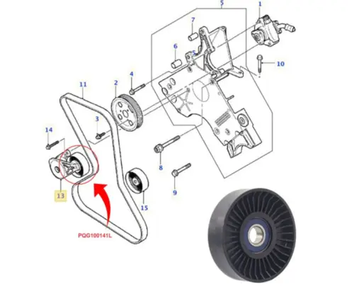 POLIA TENSORA CORREIA ALTERNADOR LAND ROVER FREELANDER 1 2.5 24V V6 2000 A 2006