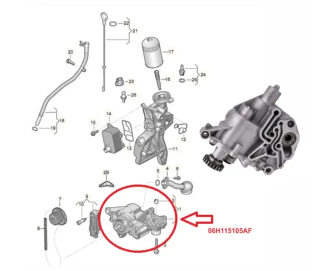 BOMBA ÓLEO MOTOR AUDI A3 A4 A5 TT Q3 Q5 VOLKSWAGEN JETTA TIGUAN PASSAT 2.0 16V TFSI TSI 2009 A 2015
