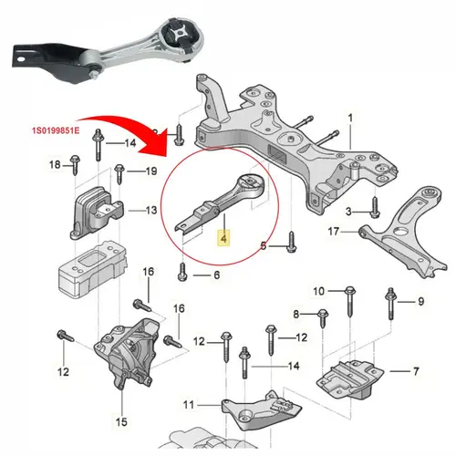 COXIM CAMBIO TRASEIRO INFERIOR VOLKSWAGEN UP! 1.0 12V MPI/TSI 2014 A 2021 1S0199851E/SKU91