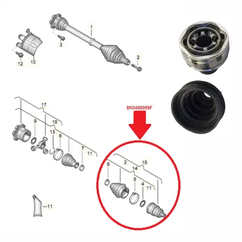 JUNTA HOMOCINÉTICA LADO RODA 28X42 DENTES AUDI A4 A5 A6 A7 A8 2011 A 2018