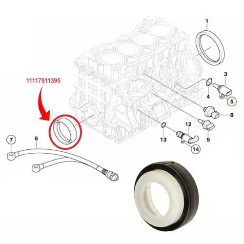 RET VIR DIAN BMW 2.0 16V N46/ 2.5/3.0 24V 2005 A 2012 Ã˜65X79X20 11117511395/SKU1355