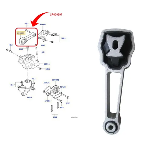COXIM MOTOR SUP DIR LAND ROVER/VOLVO 2.0/2.2/3.0/3.2 2007 A 2017 LR000597/SKU493