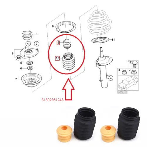 KIT 2 LADOS COIFA BATENTE DIAN BMW/MINI 97 A 16 31302361248/SKU761