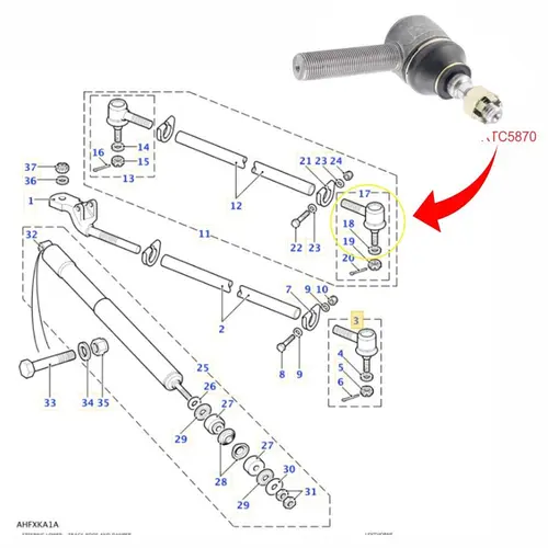 TERMINAL DIRECAO LE LAND ROVER DEFENDER 90/110 87/06 RTC5870/SKU749