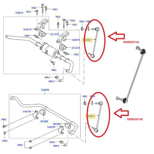 BIELETA DIAN DIR LAND ROVER DISCOVERY 3/4 /RR S 2.7/3.0/3.6/4.0/4.2/4.4 05 A 13 RBM500140/
