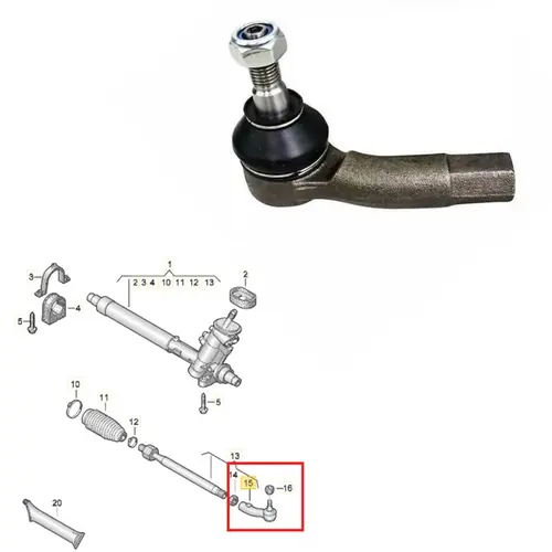 TERMINAL DIR LD AUDI/VW A1/UP 1.0 12V / 1.4 16V TSI/TFSI 2014 A 2021 1S0423812A/SKU853