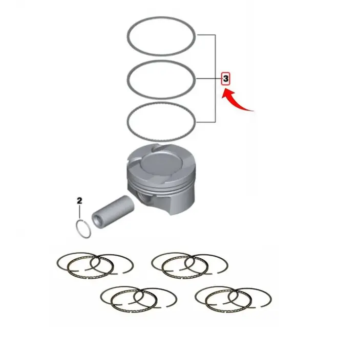 JG ANEIS STD LAND ROVER/VOLVO 2.0 16V Ã˜ 87,5 1.2X1.5X2.0 2C4150/SKU655