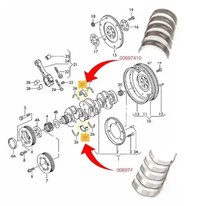 JG BRONZINA MANCAL STD AUDI/VW 2.0 16V TFSI 2008 A 2014 06H105591L/SKU627