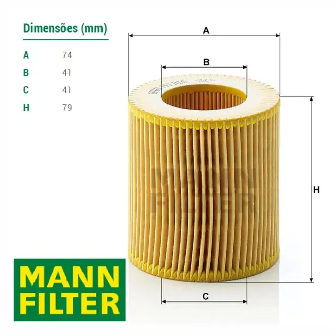 FILTRO LUBRIFICANTE BMW 2.0 16V/3.0 16/24V N20N54/N55 11427541827/SKU805