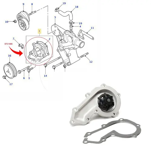 BOMBA AGUA LAND ROVER DEFENDER/DISCOVERY 1 2.5 300 TDI 94-06