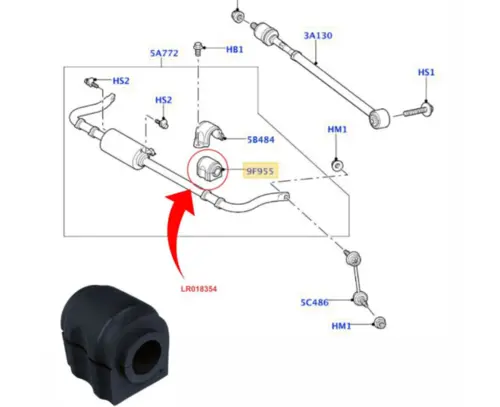 BUCHA BARRA ESTABILIZADORA LAND ROVER RANGE ROVER SPORT 2.7 3.0 3.6 4.2  2005 A 2013