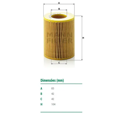 FILTRO LUBRIFICANTE BMW 2.0/2.2/2.5/2.8/3.0 11427509430/SKU531